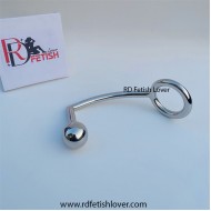 Stainless Steel Cock Ring with single Anal Ball