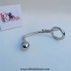 Stainless Steel Cock Ring with single Anal Ball