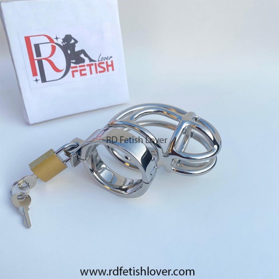 Men's Curved Stainless Steel Chastity Lock