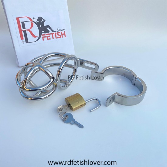 Men's Curved Stainless Steel Chastity Lock