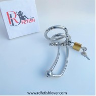 Stainless Steel Hollow Male Chastity Cage Cock Cage with Metal Cage Urethra Plug Lock Chastity Cage BDSM