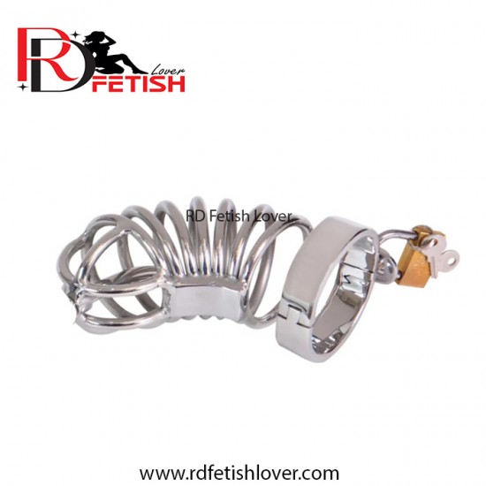 Stainless Steel Spiral Chastity Cage