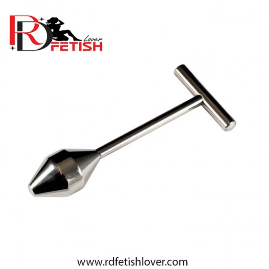 Stainless Steel Pleasure anal Probe with T-Bar Handle