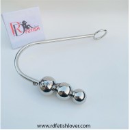 Stainless Steel Bondage Anal Hook With Triple Ball