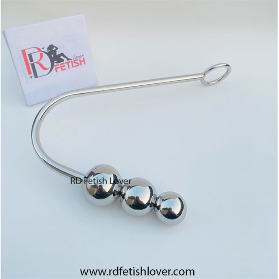 Stainless Steel Bondage Anal Hook With Triple Ball