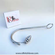 Stainless Steel Ribbed Anal Hook