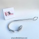 Stainless Steel Ribbed Anal Hook