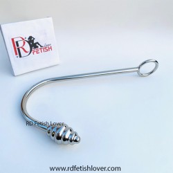 Stainless Steel Ribbed Anal Hook