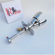 Stainless Steel Locking Anal Plug Plunger Style Pear of Anguish