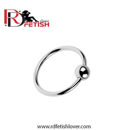 Stainless Steel Penis Head Glans Ring with Ball