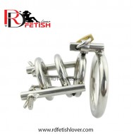 Stainless Steel Urethral Spreader Chastity Cage