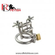 Stainless Steel Urethral Spreader Chastity Cage