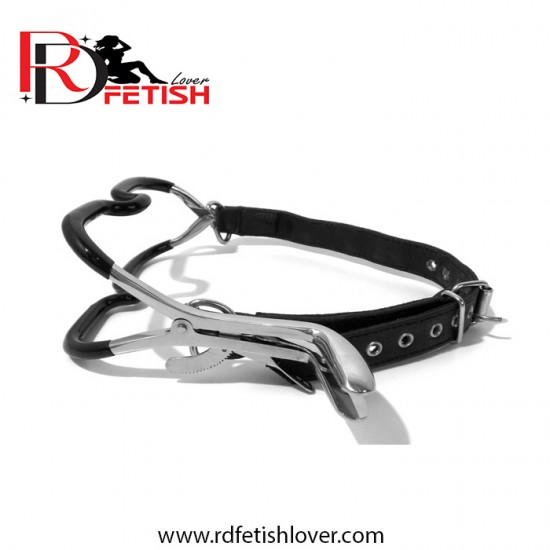 Bondage Stainless Steel Jennings Ratchet Mouth Gag Silicone Coated 