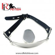 Steel Mouth Gag Tongue Depressor Gag Lockable Bondage Restraint Big Gag